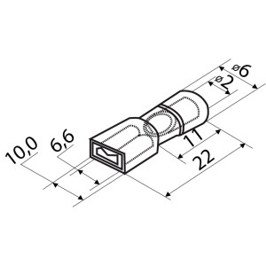 Конектори повністю ізольовані  FDFNY 1,25-250 'мама'  (100 шт.)
