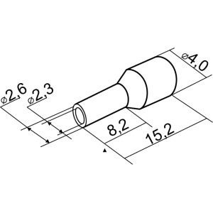 Наконечники трубчасті НТ 2,5-08 сині (100 шт.)