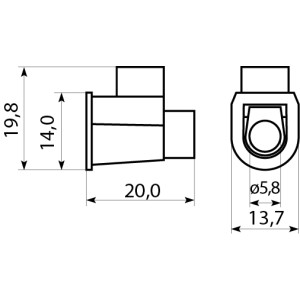 Клемник кінцевий 6 мм Т-1 (100шт.)