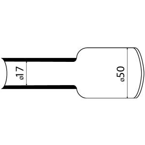Термоусаджувальна трубка з клейовим шаром d 50мм чорна шт.(1м)