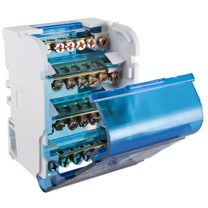 Нульова шина в корпусі VC-407 (4 бруска по 7 отворів)