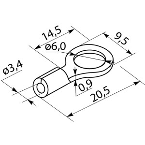 Наконечники під ґвинт з ізоляцією  RV 5,5-6 (100 шт.)