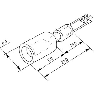 Роз`єм-штекер циліндричний FRD 1.25-156  'розетка' (100 шт.)