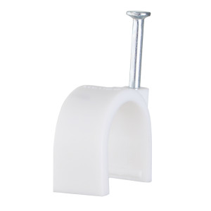 Скоба біла CHR-20 мм кругла (50шт)