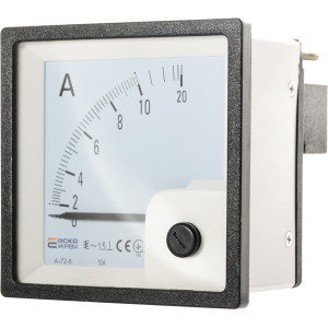 Амперметр прямого включення 10А  72х72 модель A-72-6 AС