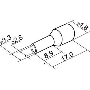 Наконечники трубчасті НТ 4,0-09 білі (100шт)