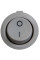 Перемикач 1 клав. круглий сірий KCD1-5-101 Grey/Grey