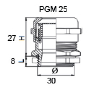 Сальник металевий PGM 25