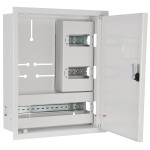 Корпус обліку металевий Light 27 модулів 3фл, вбудований IP31, серії UBox