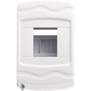 Корпус модульний пластиковий, 4 модулі, навісний, без дверцят, серії UBox