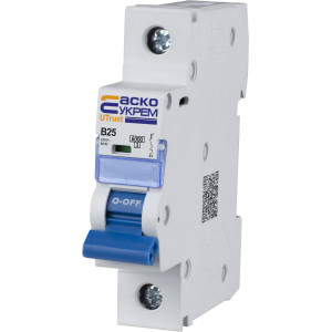 Модульний автоматичний вимикач UTrust 1р 25А B 6kА