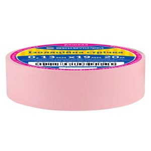 Стрічка ізоляційна 0,13мм*19мм/20м рожева