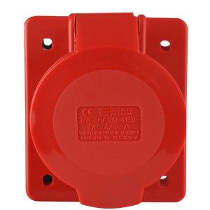 Розетка (гніздо) врізна ГВ 32А/5 3Р+N+РЕ (425)