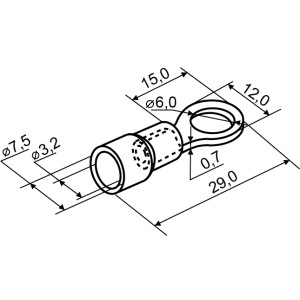 Наконечники під ґвинт з ізоляцією  RV 3,5-6 (100 шт.)