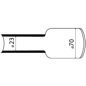 Термоусаджувальна трубка з клейовим шаром d 70мм чорна шт.(1м)