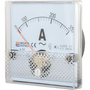 Амперметр 300/5А 80х80 модель А-80 AС