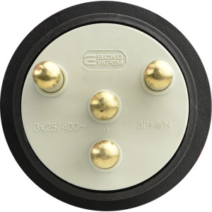 Вилка каучукова 3Р+РЕ 25А IP44