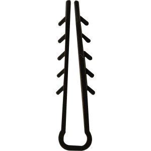 Дюбель-хомут (6*4) чорний під плоский кабель (уп.100шт)