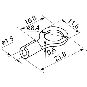 Наконечники під ґвинт з ізоляцією RV 1,25-8 (100 шт.)