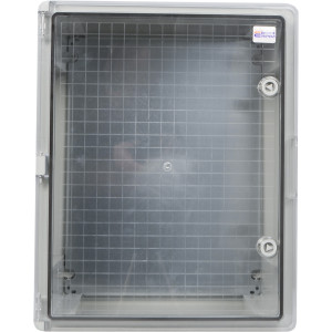 Корпус з АБС-пластику, ударостійкий, з монтажною панеллю, прозорі дверцята, 40*50*18, ІР65, серіїUBox