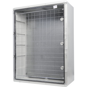 Корпус з АБС-пластику, ударостійкий, з монтажною панеллю, прозорі дверцята, 60*80*28, ІР65, серіїUBox