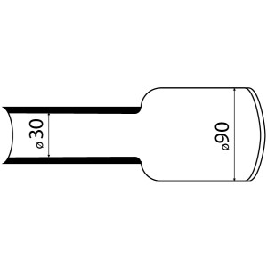 Термоусаджувальна трубка з клейовим шаром d 90мм чорна шт.(1м)