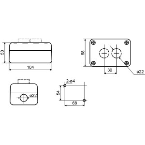 Пост двомісний "Старт - Стоп" XAL-D215