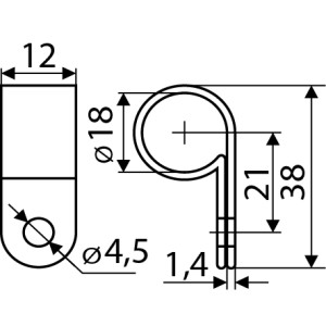 Скоба кабельна (100 шт.) CHS 3/4R