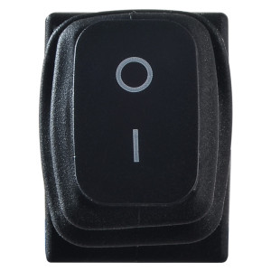 Перемикач 1 клав. чорний вологозахищений KCD1-4-201W  B/B