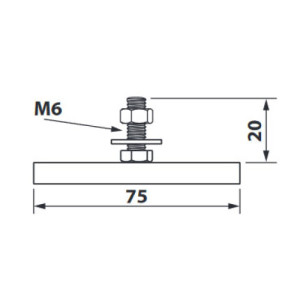 тримач лотка на бетонній основі, ND0021, ДКС