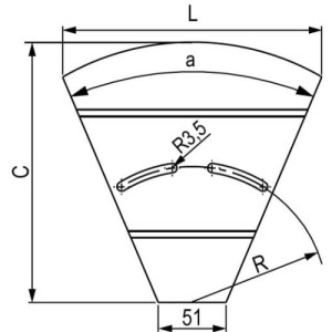 Горизонтальний змінюваний кут CPO 0-45°, 300х50, гарячого цинкування, метод Сендзіміра, 36011, ДКС