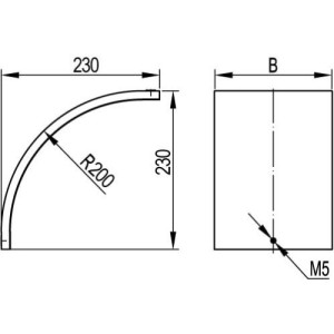 Кришка на кут CD 90 вертикальний зовнішній 90°, основа 600, гарячого цинкування, метод Сендзіміра, 38248, ДКС