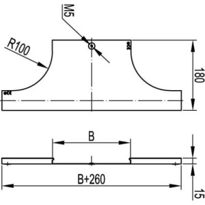 Кришка на відгалужувач DL основа 200, гарячого цинкування, метод Сендзіміра, 38365, ДКС