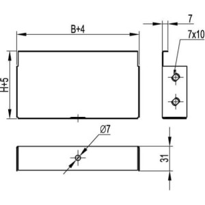 Заглушка TC 150x80, гарячого цинкування, метод Сендзіміра, 37263, ДКС