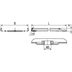 Кришка з заземленням на прямий елемент основа 50 гарячого цинкування, метод Сендзіміра, довжина 2000 мм, 35510, ДКС