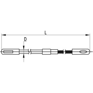 Протяжка з нейлону, діаметр 3мм, довж. 10м, 59410, ДКС