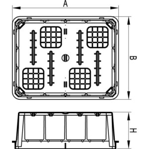 Коробка відгалужувальна прямокут. для твердих стін, IP40, 92х92х45мм, 59361, ДКС