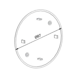 Кришка для розподільчої коробки, IP40, д.87мм, 59386, ДКС
