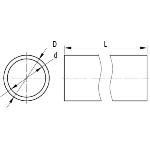 Труба ПВХ жорстка гладка д.25мм, стандартна, 3м, сірий колір, 63925, ДКС