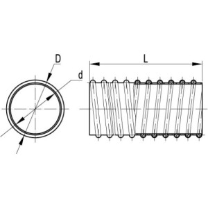 Труба гнучка армована вн. д.10мм, 57010, ДКС