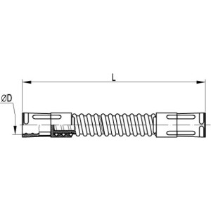 Муфта гнучка труба-труба, IP65, д.32мм, довж. 290 мм, 50332, ДКС