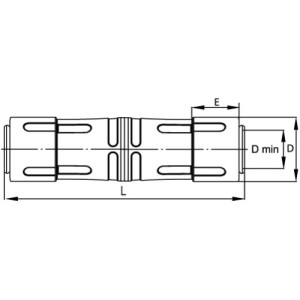 Муфта для труб армованих, IP65, д.25мм, 55325, ДКС