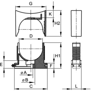 Тримач розсувний, д.32-50мм, 51250, ДКС