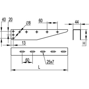 Консоль BM основа 500, гарячого цинкування, метод Сендзіміра, BBM5050, ДКС