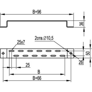 Кріплення до стіни TM 150 для вертикального монтажу основа B150, гарячого цинкування, метод Сендзіміра, BMM1015, ДКС