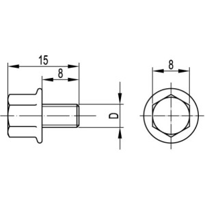 Гвинт для електричного з'єднання М5х8, CM030508, ДКС