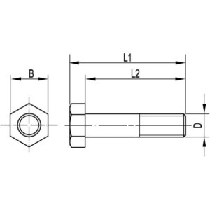 Болт для з'єднання кріплень SSM/SML з профілями PSL/PSM М8х70, CM020870, ДКС