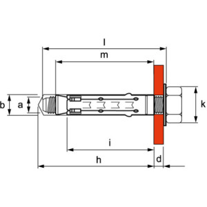 Стандартний анкер з болтом М12x90, CM431274, ДКС