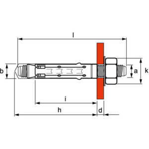 Стандартний анкер зі шпилькою М12x95, CM441274, ДКС