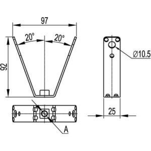 Кріплення до профнастилу V-подібне M8, CM330800, ДКС